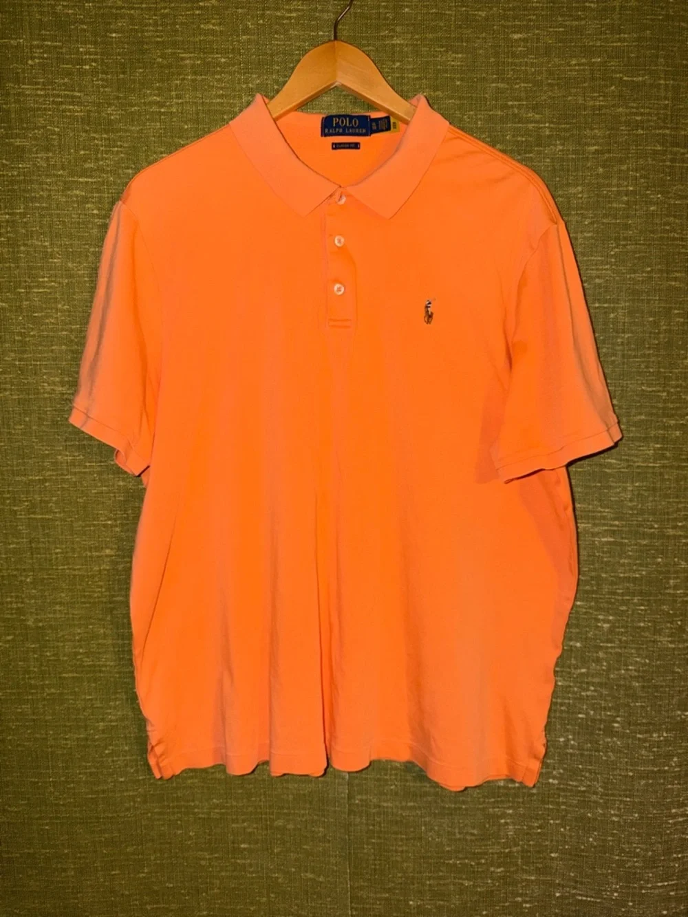 Ralph Lauren Men's Bright Orange Polo Shirt
